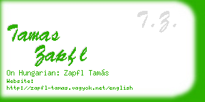 tamas zapfl business card